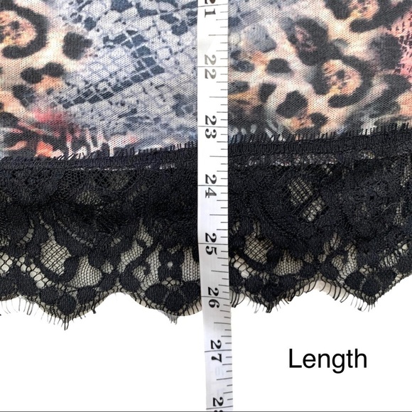 ASOS Y2K 90’s Funky Wild Lace Animal Print Leopard Zebra T-Shirt size 4 - Picture 14 of 15